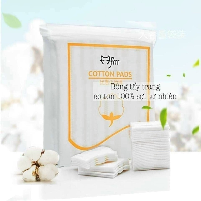 bông tẩy trang Cotton pads,mỗi bịch 222 miếng,không đổ lông,thấm hút tốt,mềm mịn