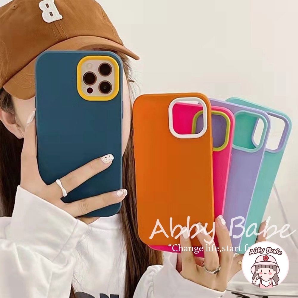 Ốp Điện Thoại TPU Silicon Mềm Chống Mồ Hôi Màu Macaron 3 Trong 1 Cho IP 13 12 11 Pro Max X XS XR 8 7 Plus