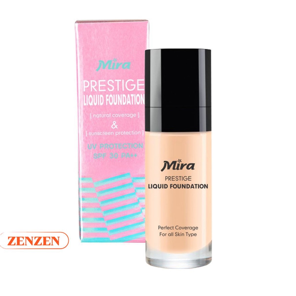 Kem nền Mira Liquid Foundation 35ml SPF30 - Hàng chính hãng ( chống nắng , dưỡng ẩm , bảo vệ da chuyên nghiệp )