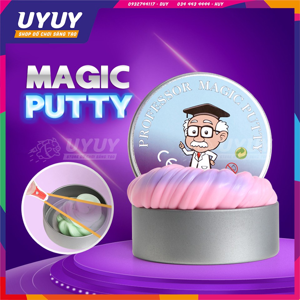 Đất Sét Biết Suy Nghĩ 🕸️Siêu Độc Đáo🕸 Slime Chất Dẻo Ma Thuật Từ Tính và Đổi Màu