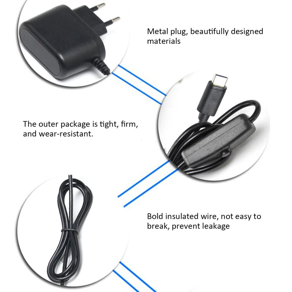 Bộ Chuyển Đổi Nguồn Điện On / Off Cho Raspberry Pi 4 Usb-C 5v 3.0a