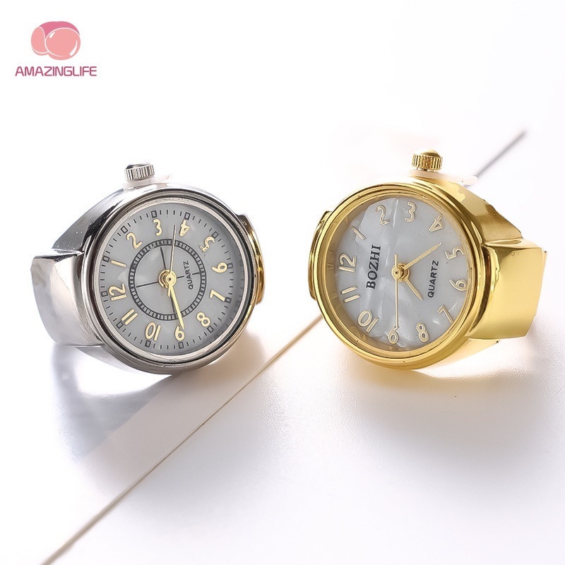 Nhẫn Mặt Đồng Hồ Bằng Thép Không Gỉ Thời Trang Cá Tính