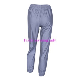Quần jogger phong cách đường phản quang cho nữ