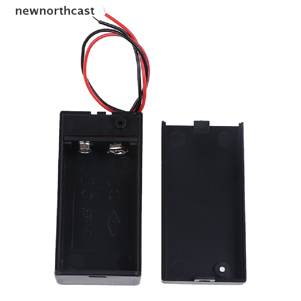 Hộp Đựng Pin 9V Volt PP3 dc Kèm Vỏ Bọc Công Tắc