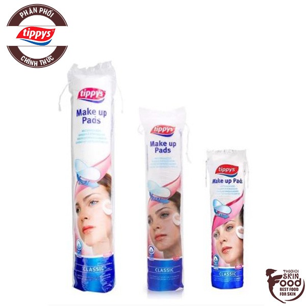 Bông tẩy trang Hà Lan Tippys Classic Make Up Pads