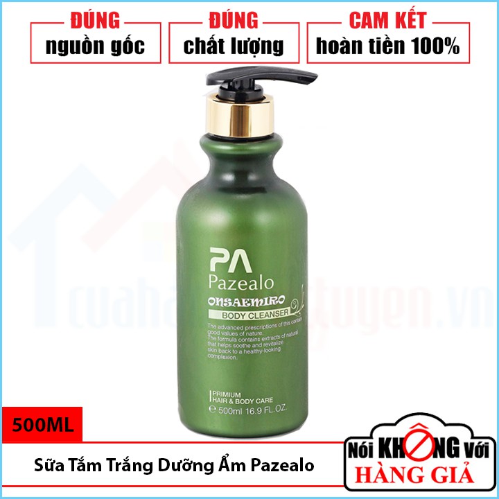 [CHÍNH HÃNG] Sữa Tắm Trắng Da Toàn Thân Cao Cấp Pazealo Hàn Quốc 500Ml | Dưỡng Trắng | Dưỡng Ẩm | Lưu Hương Lâu | Mềm Da