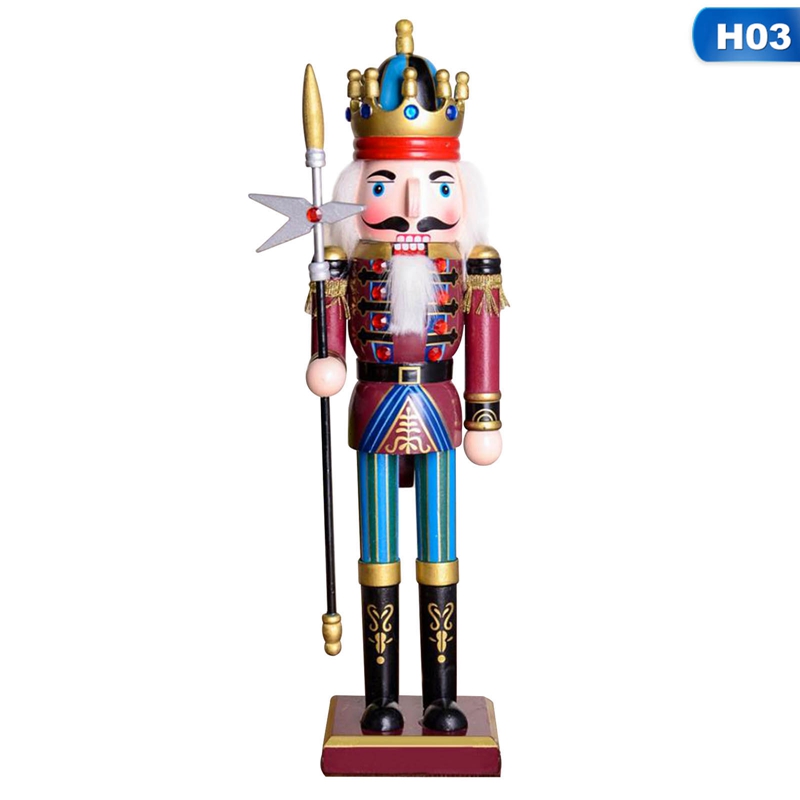 Set 4 Mô Hình Người Lính Gỗ Nutcracker Qmgz6171 30cm Trang Trí Giáng Sinh