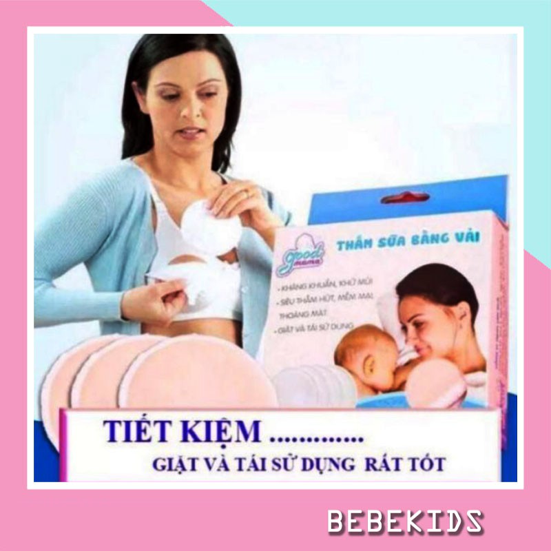 Miếng Lót Thấm Sữa Giặt Được Good Mama Hộp 8 Miếng