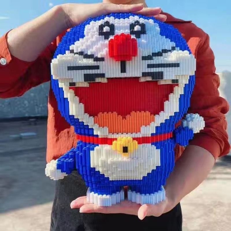 bộ đồ chơi xếp hình lắp ráp 3D mô hình nhân vật hoạt hình mèo máy nano block trưng bày cỡ lớn
