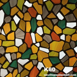 Decal dán kính Đá màu (Kt: dài 90cm x rộng 60cm / tờ)