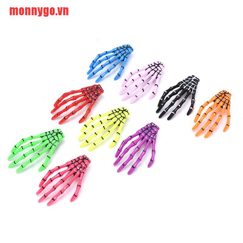 [monnygo]1Pc Punk Gothic Halloween Zombie Skull Skeleton Hand Bone Claw Hai