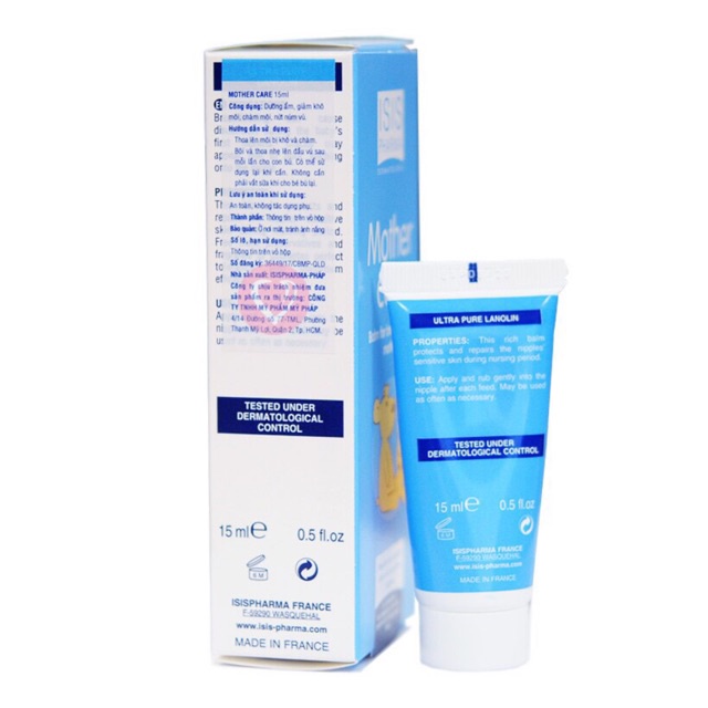 ISIS PHARMA MOTHER CARE KEM HỖ TRỢ TRỊ NẺ MÔI, KHÔ DA, GIẢM NỨT NÚM VÚ