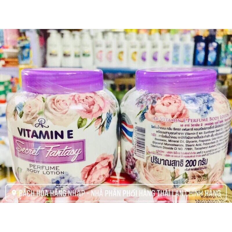 KEM DƯỠNG VITAMIN E HƯƠNG NƯỚC HOA THÁI HỘP 200g