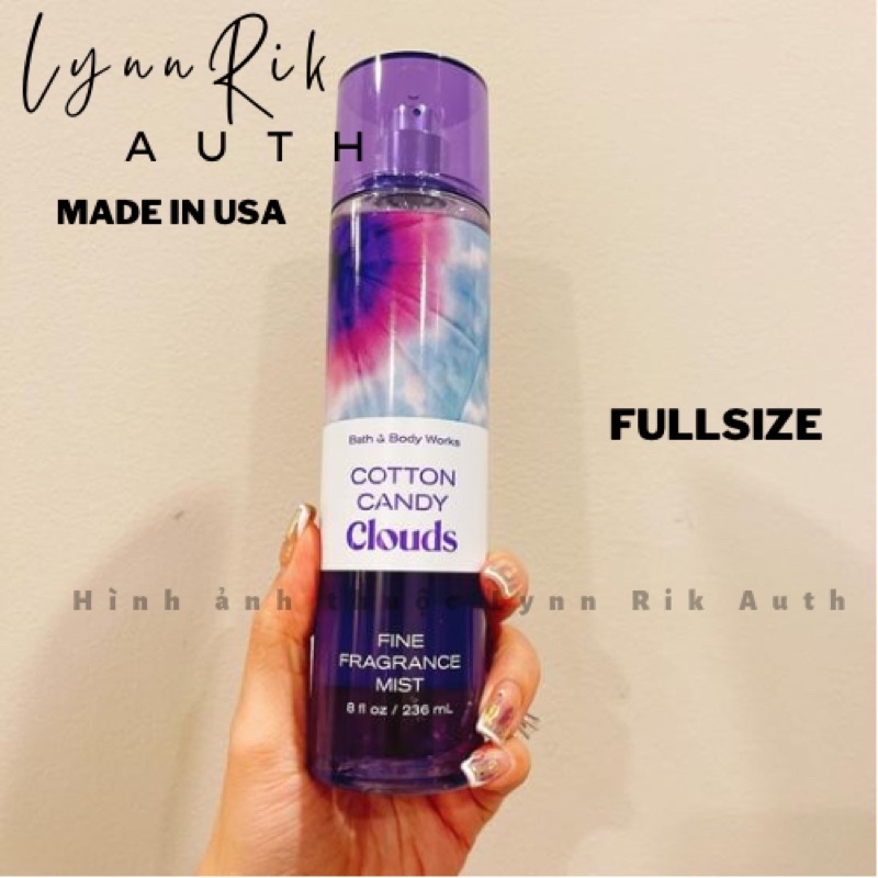 Auth_ COTTON CANDY CLOUDS | FRUITY SHERBET SCOOP | WHIPPED COCONUT MILKSHAKE _Xịt Thơm Toàn Thân USA