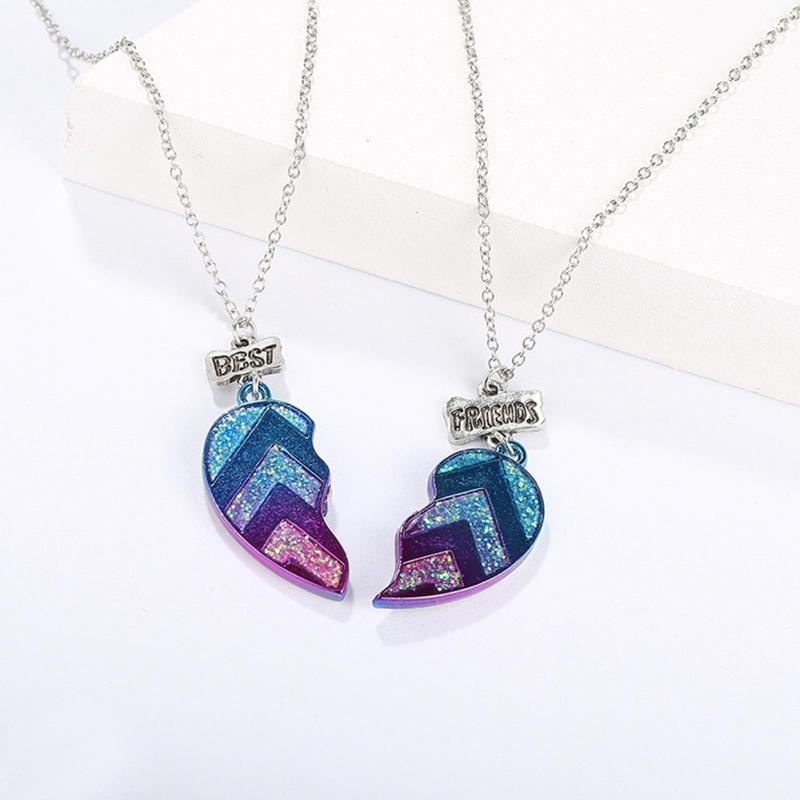 Set 2 / 4 Vòng Tay / Dây Chuyền Tình Bạn Mặt Nửa Trái Tim Thời Trang Cho Bạn Thân