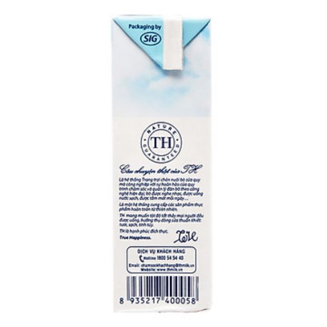 TH TRUE MILK 180ML có đường