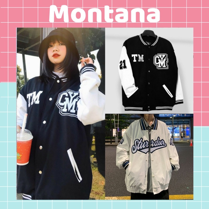 Áo khoác Varsity CYM Bomber Nam Nữ unisex form rộng Jacket