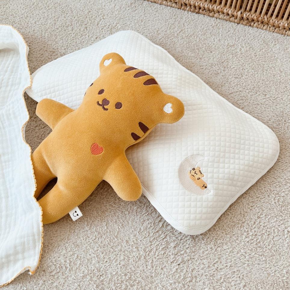 Thảm lót chống thấm và gối cotton thoáng khí chống thấm thêu hình mặt trăng phong cách Hàn Quốc cho bé sơ sinh