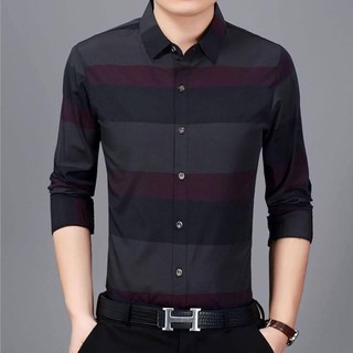 Áo Sơ Mi Nam Sọc Ngang Bản To Hai Màu TN8999 💖Freeship💖 Thời Trang Mixupshop Chất Kate Mềm Mịn,Thoáng Mát