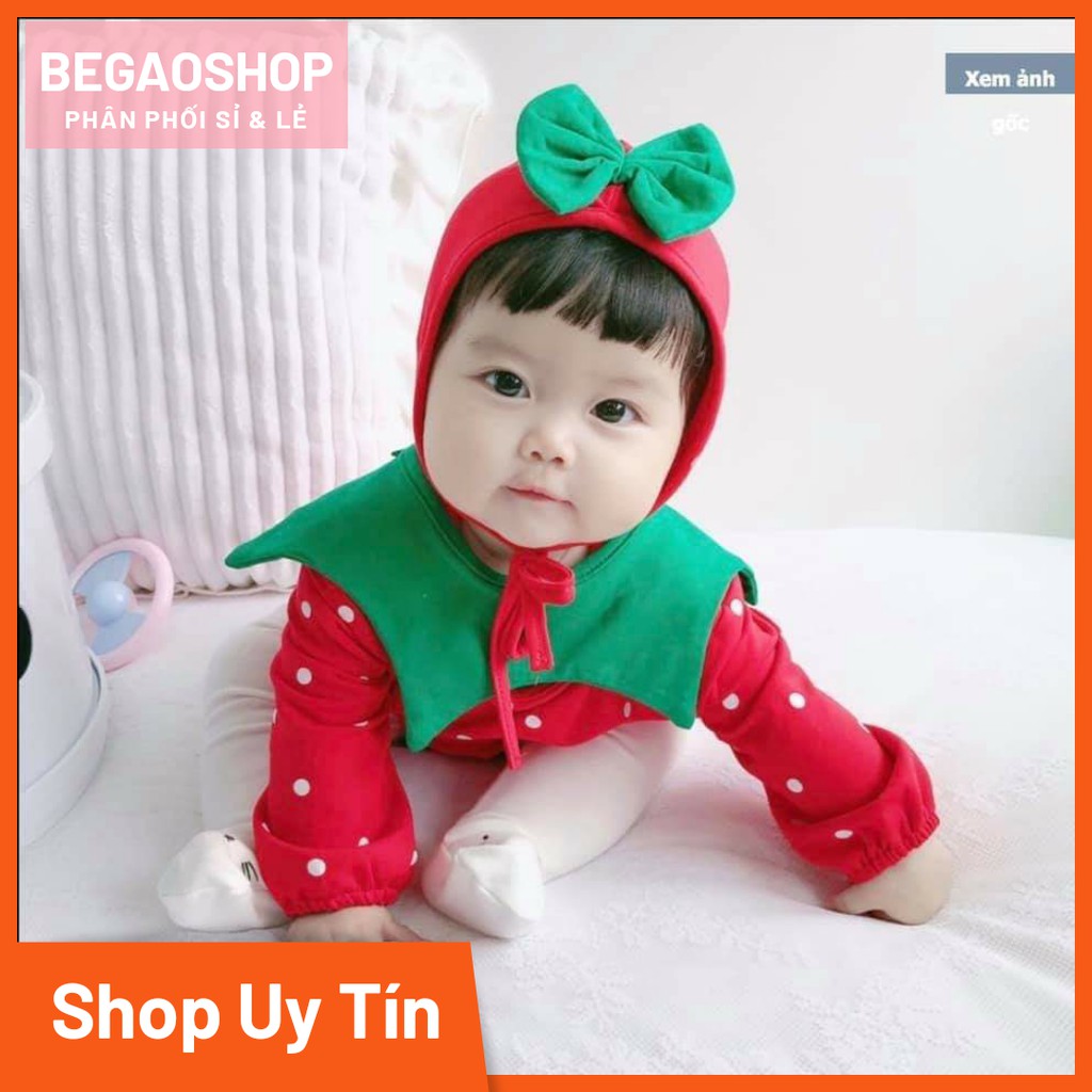 Set Body cho bé BabyGao bé gái siêu đáng yêu gồm 3 món