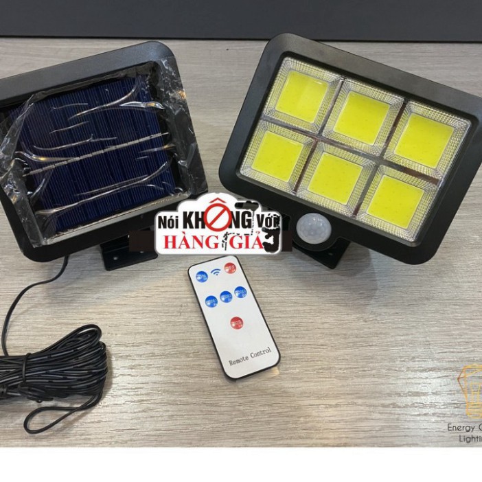 Đèn năng lượng mặt trời 120 Led COB có điều khiển , siêu sáng cảm biến hồng ngoại, kèm 5m dây tiện lợi .