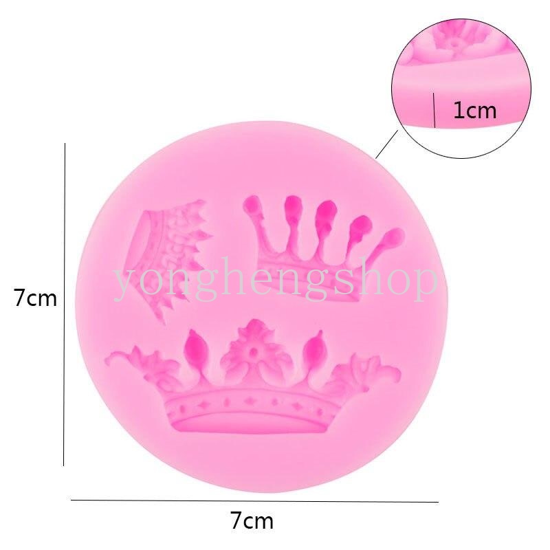 Khuôn Silicone Làm Bánh Tạo Hình Vương Miện 3D Độc Đáo Tiện Dụng