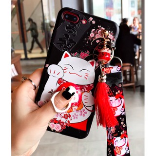 Ốp điện thoại iphone mèo thần tài may mắn