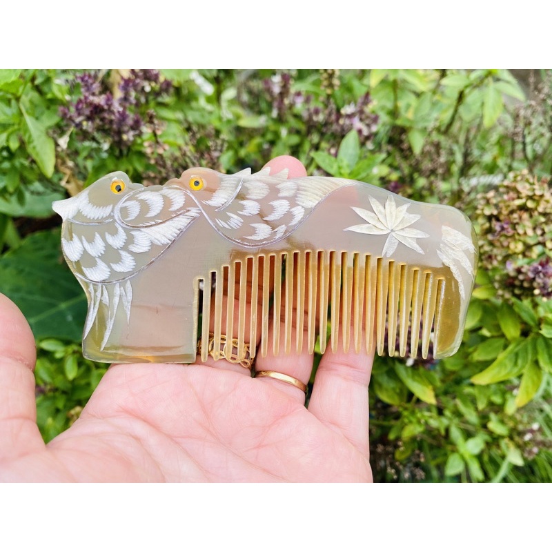 Lược sừng chải tóc 2 con Chim