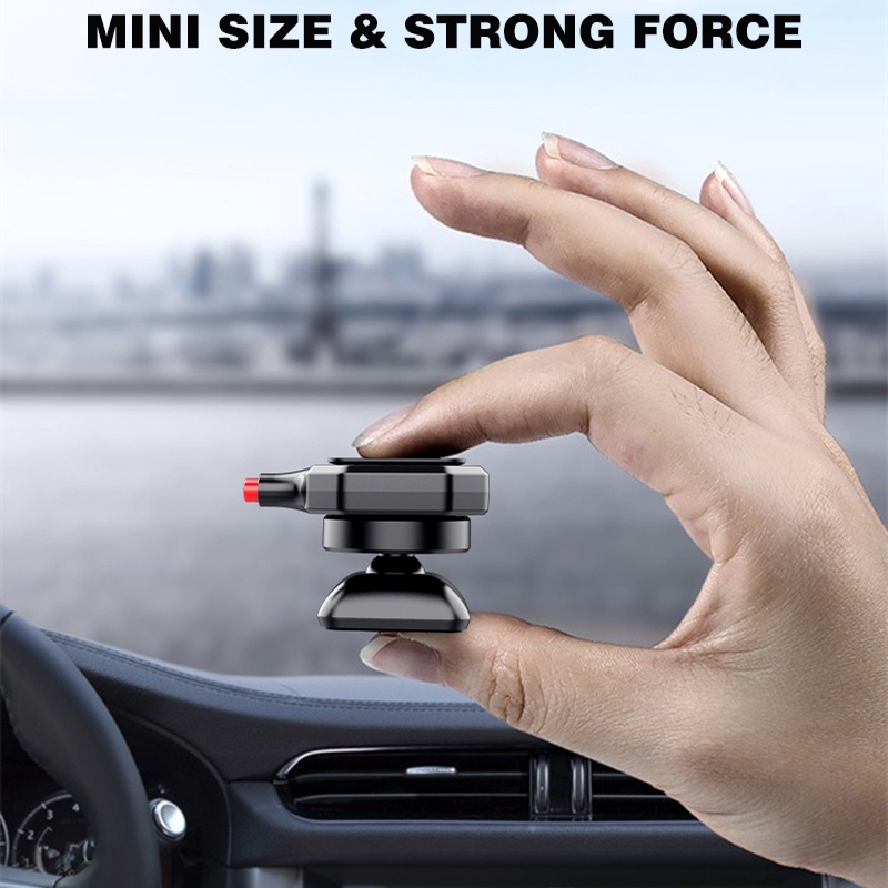 1 Giá Đỡ Điện Thoại/ GPS Bằng ABS Có Thể Điều Chỉnh Xoay 360 Độ Gắn Xe Hơi