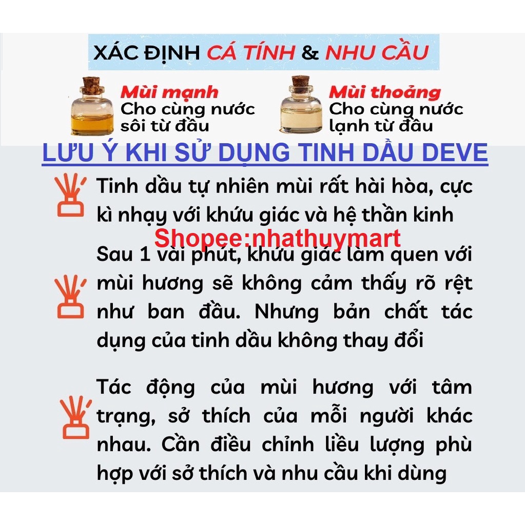 Tinh dầu thiên nhiên nguyên chất Deve tinh dầu cao cấp