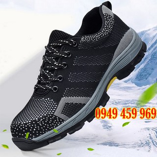 Giày Bảo Hộ Lao Động Thể Thao Nam - Đế Thép Mũi Thép - Tặng Kèm Tất Chân