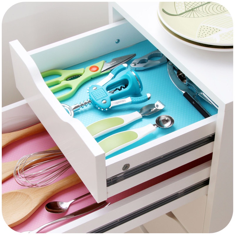Miếng lót bàn ăn hộc tủ lạnh hình chử nhật đế ma sát chống trượt không thấm nước chịu nhiệt tốt gấp cuộn dễ dàng vệ sinh