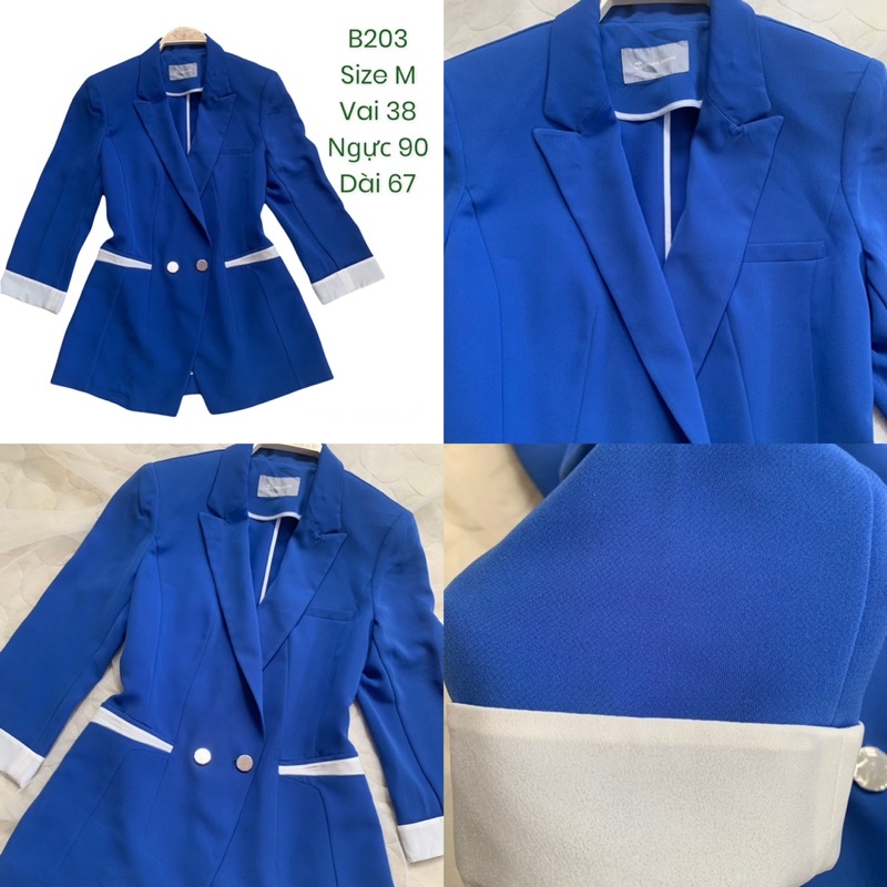 Áo blazer nữ B203 form ôm nhẹ mới 98% 2hand Hàn si tuyển ảnh thật