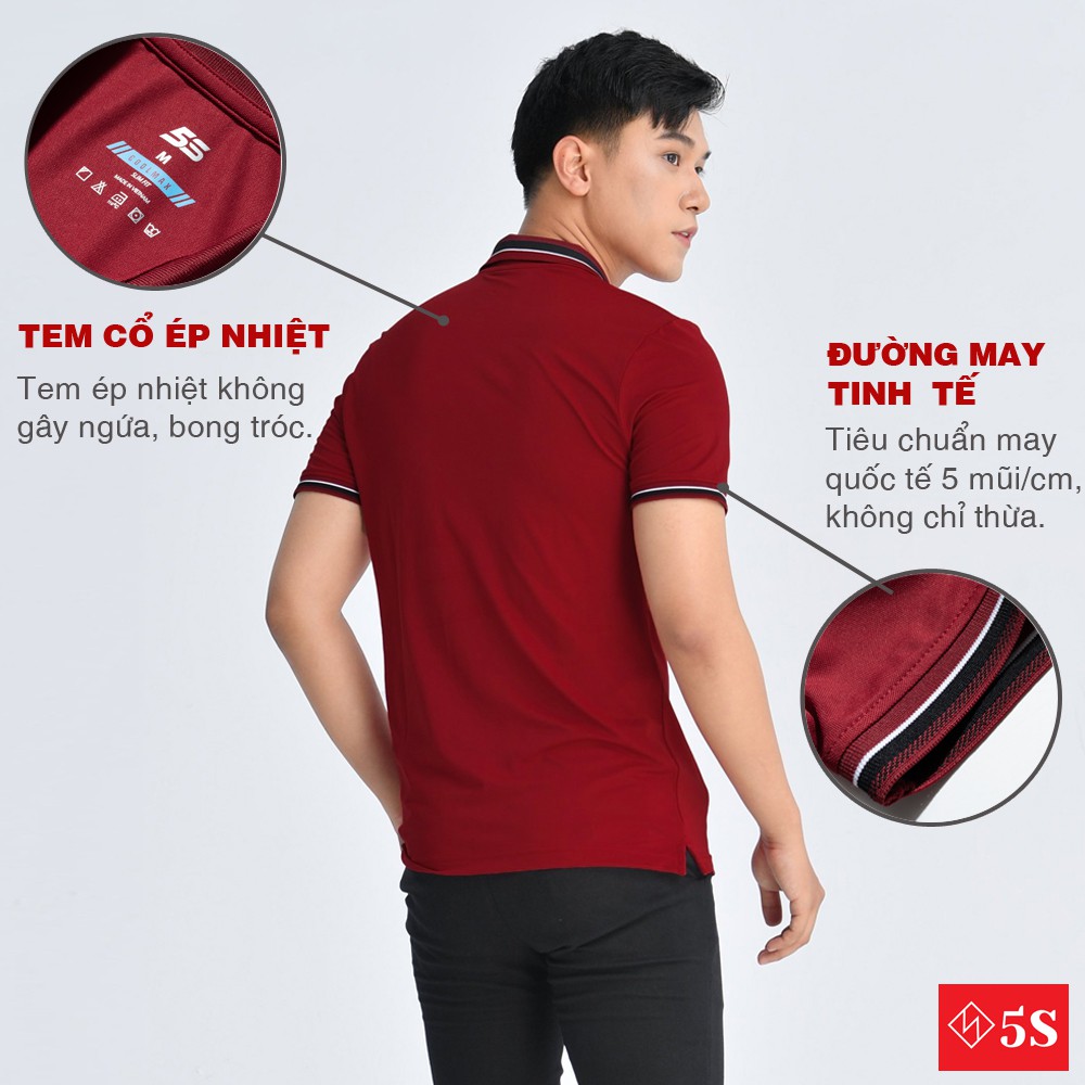 [MUA 2 GIẢM 30K] Áo Polo Nam Có Cổ Ngắn Tay 5S (5 màu), Chất Liệu Siêu Mát, Bền Màu (APC21015-01) | BigBuy360 - bigbuy360.vn