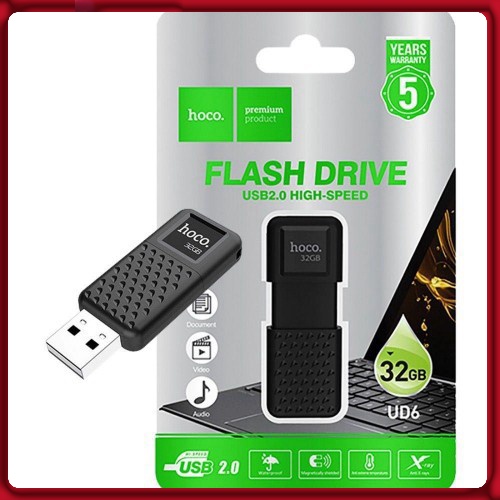 USB chính hãng, USB Hoco UD6 Intelligent 2.0 Chính Hãng - BH 5 Năm,  thiết kế thanh mảnh và gọn nhẹ, coppy siêu nhanh