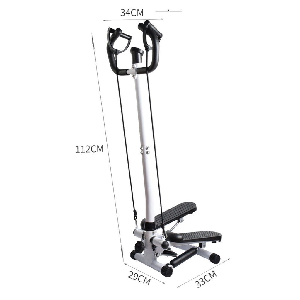 💯  Máy chạy bộ tại chỗ tạo cơ thể săn chắc FitnessHome có tay vịn và dây - Euro Outlet