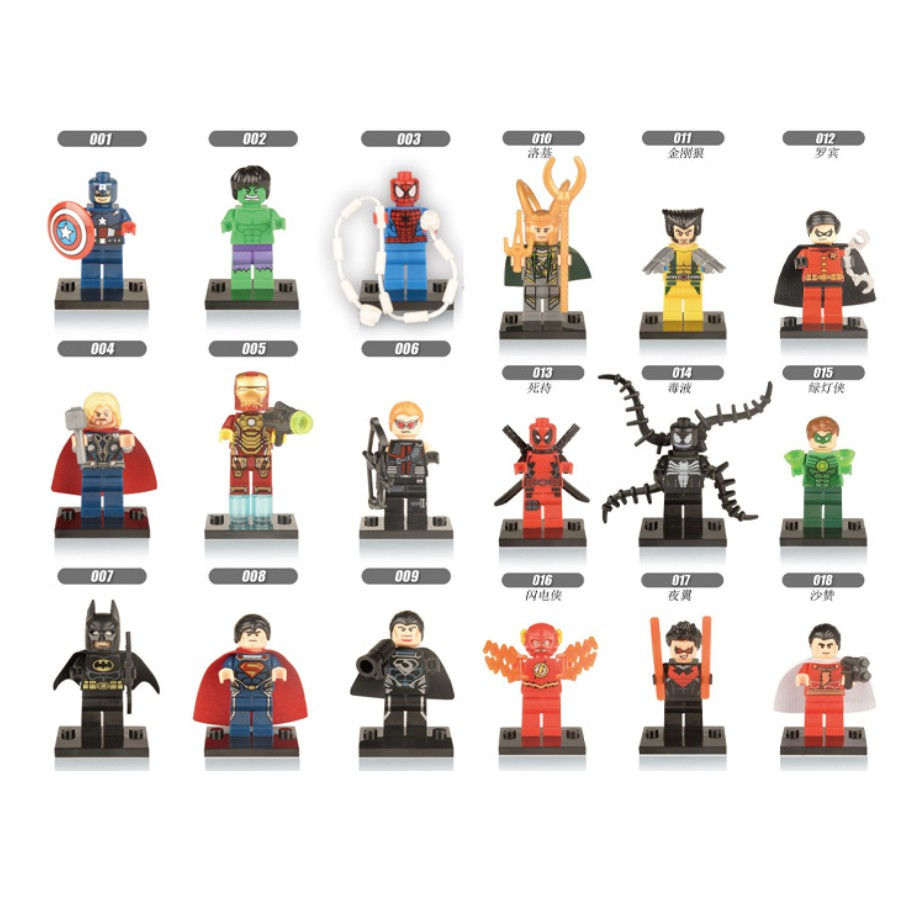Nonlego trưng bày DC và Marvel
