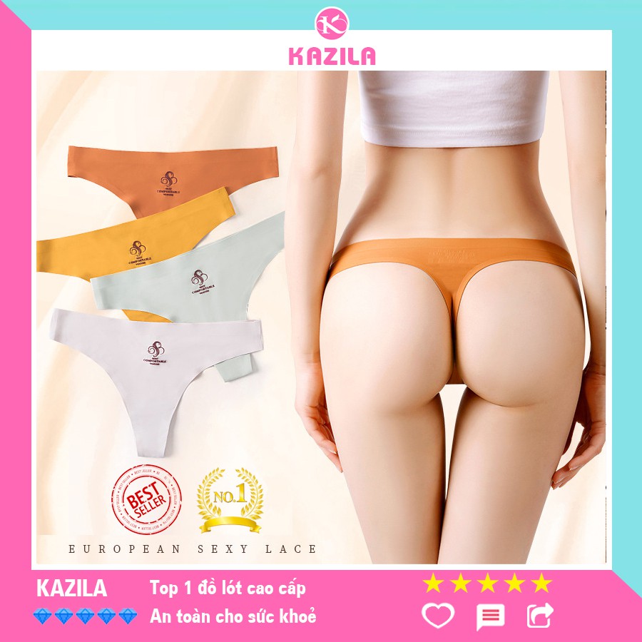 Quần lót lọt khe su đúc cạp ép siêu mềm mại, quần lọt khe nữ sexy không viền may thoáng khí Kazila QLK1 | BigBuy360 - bigbuy360.vn