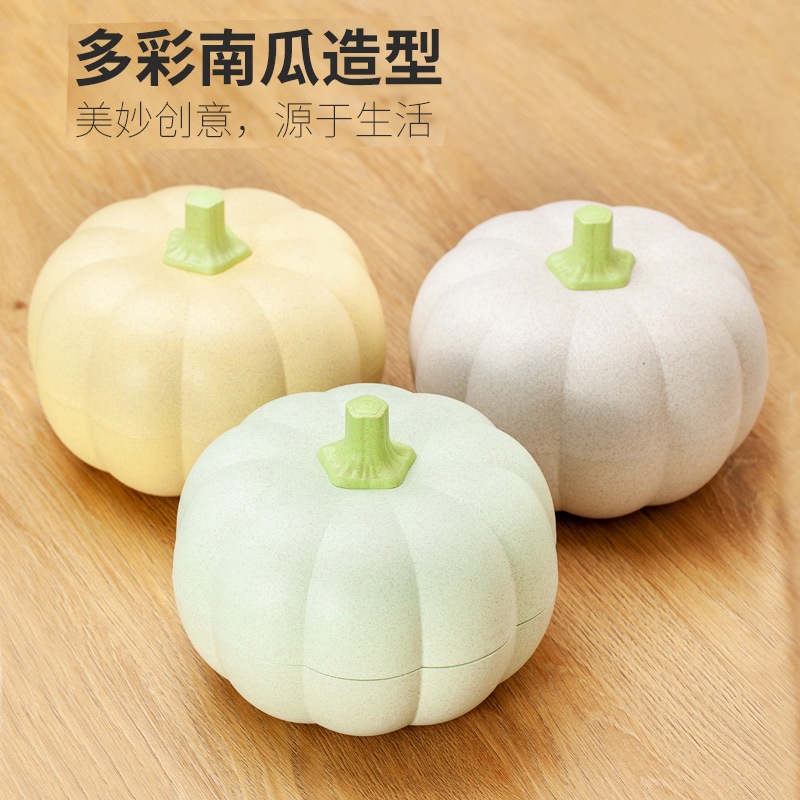 PVN39989 Khay đựng bánh kẹo trái cây đa năng 2 tầng hình bí ngô xinh xắn .