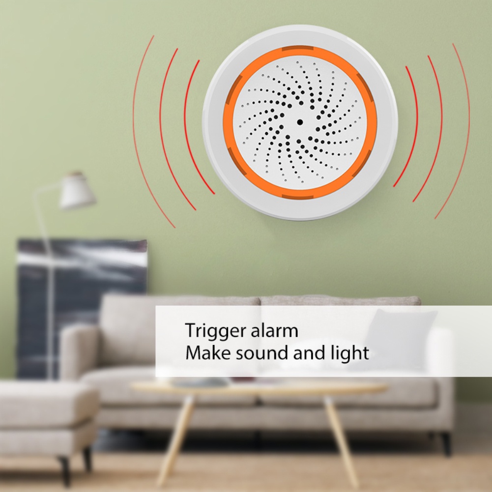 Neo Tuya Còi Báo Động Thông Minh Zigbee Smart 3 Trong 1 Cảm Biến Ánh Sáng Âm Thanh 90db Icecube