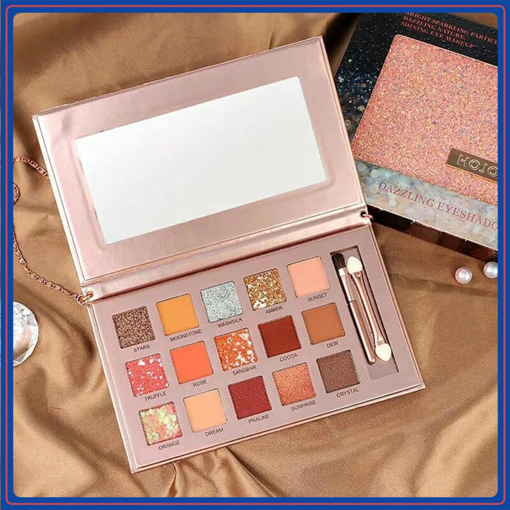 Bảng Phấn mắt, Bảng Phấn Mắt HojO Dazzing 15 ô màu, Không Thấm Nước, Giữ Màu Cả Ngày | BigBuy360 - bigbuy360.vn