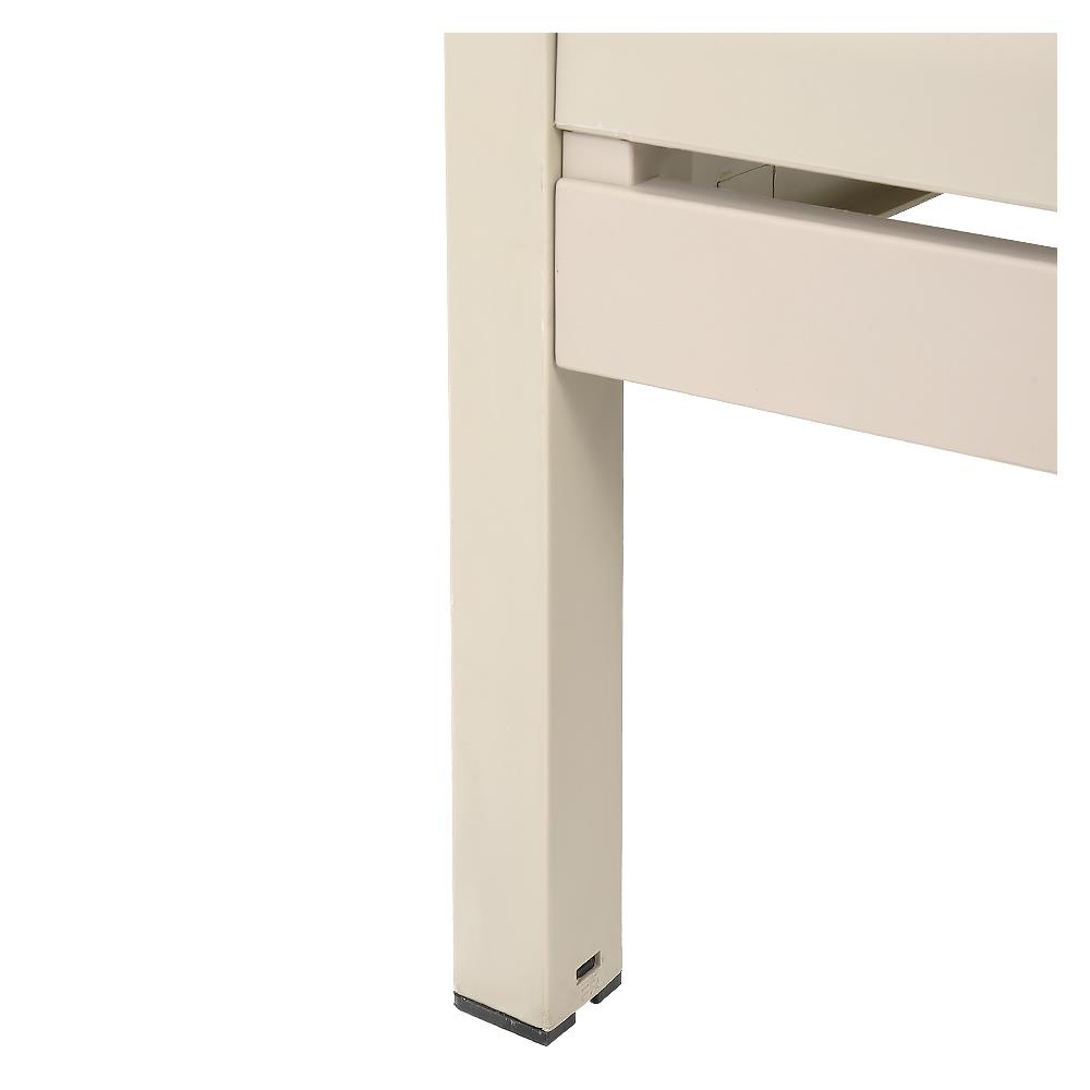 HomeBase SPRING Ghế băng dài 3 chỗ bằng nhựa Thái Lan W184xH79,1xD65x5cm màu kem