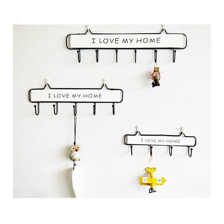 Móc Gỗ Treo Tường Decor I LOVE MY HOME 4 móc 29cm  TPL100