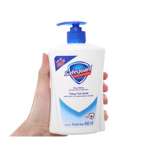 Nước rửa tay Safeguard trắng tinh khiết chai 450ml