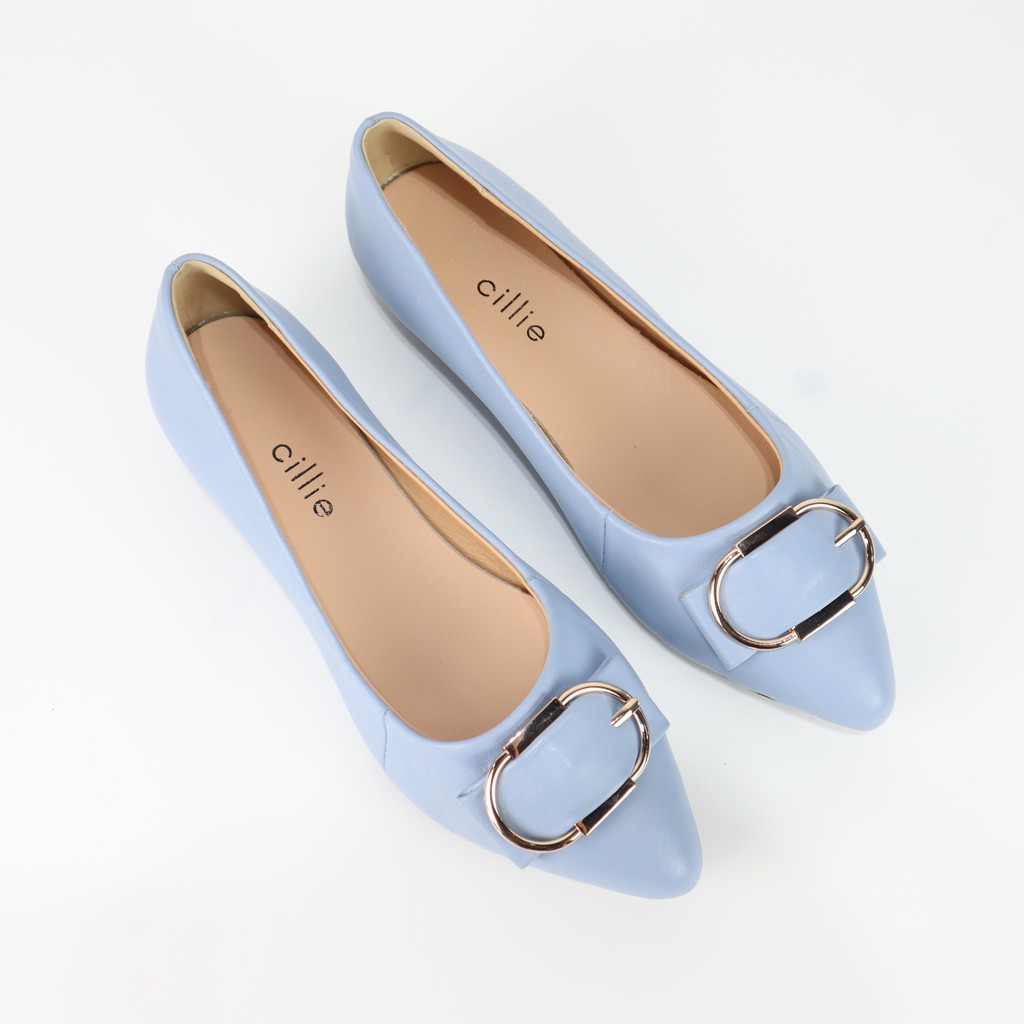 Giày búp bê nữ phối khóa oval 1035 | BigBuy360 - bigbuy360.vn