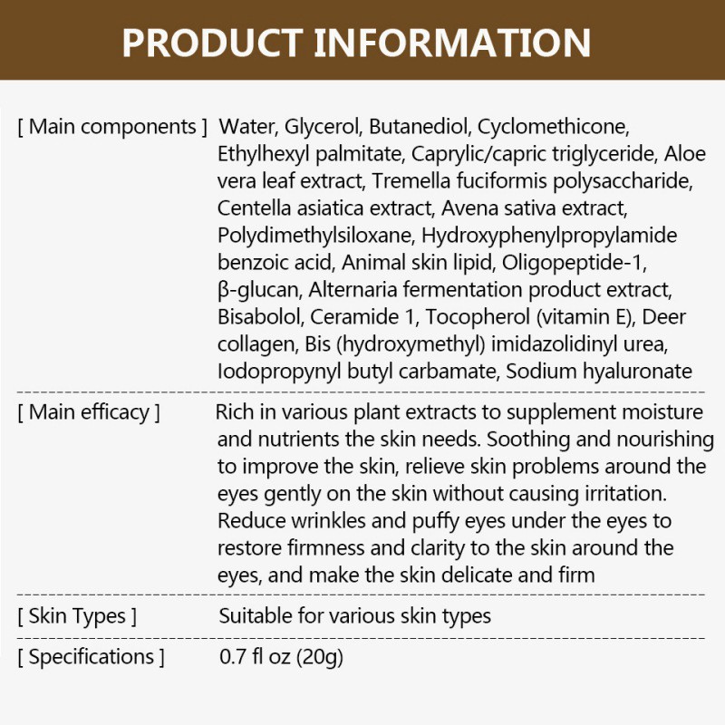 Kem dưỡng mắt dầu cá sấu hydrat hóa loại bỏ quầng thâm và nếp nhăn