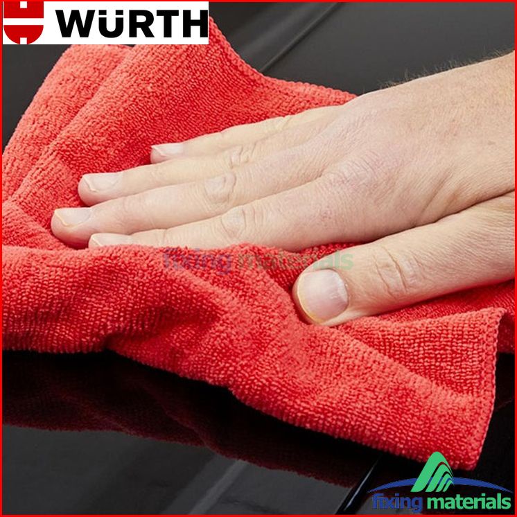 KHĂN LAU XE SIÊU MỀM WURTH MICROFIBER CLOTH 40X40CM MÀU XANH/VÀNG/ĐỎ
