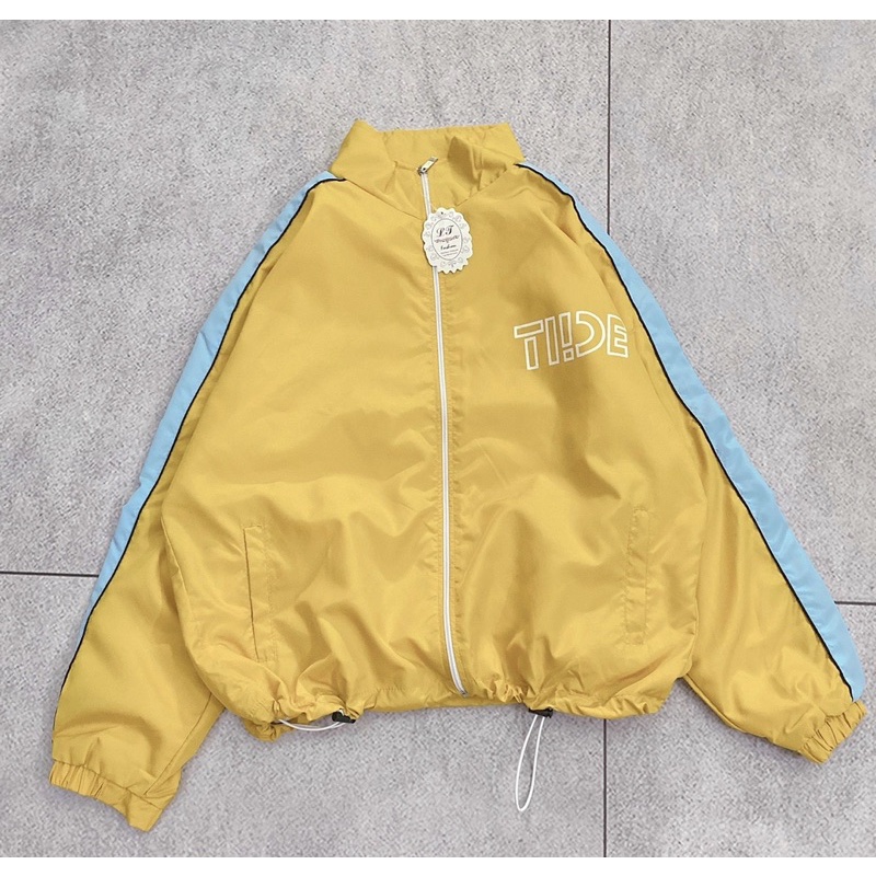 [Ảnh thật shop tự chụp] Áo khoác dù không nón phối viền tay, dây kéo cao cấp | BigBuy360 - bigbuy360.vn