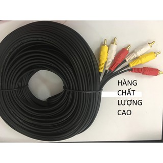 Cable hoa sen AV, Dây AV, dây loa 3-3 20m - Cable AV 3-3 20m