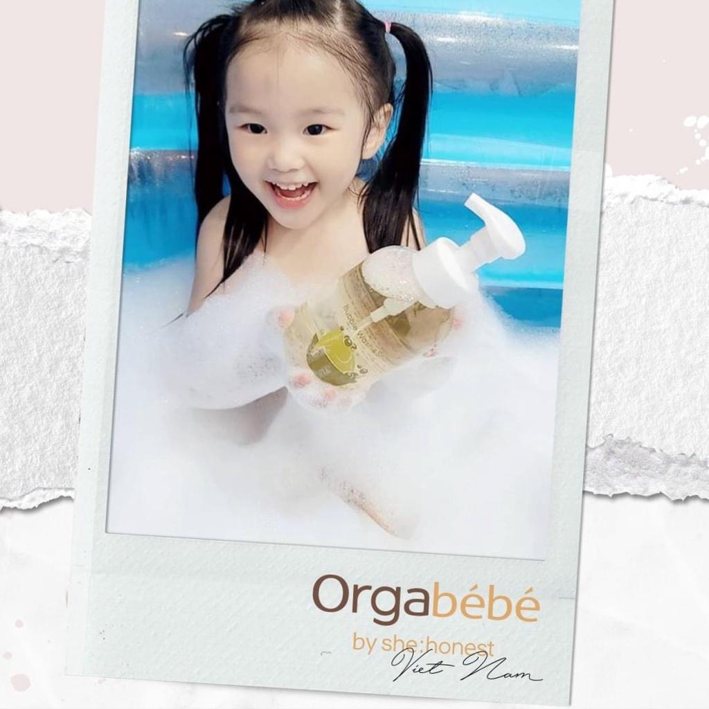 Sữa tắm Orgabebe Organic 2 in 1 sạch sẽ, nhanh ráo, ít nhờn rít